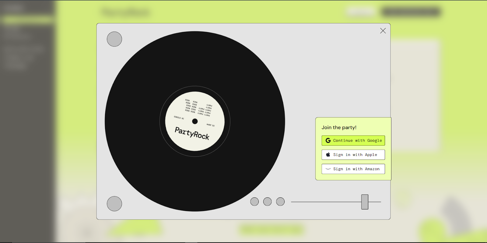 Screenshot of Access the Platform