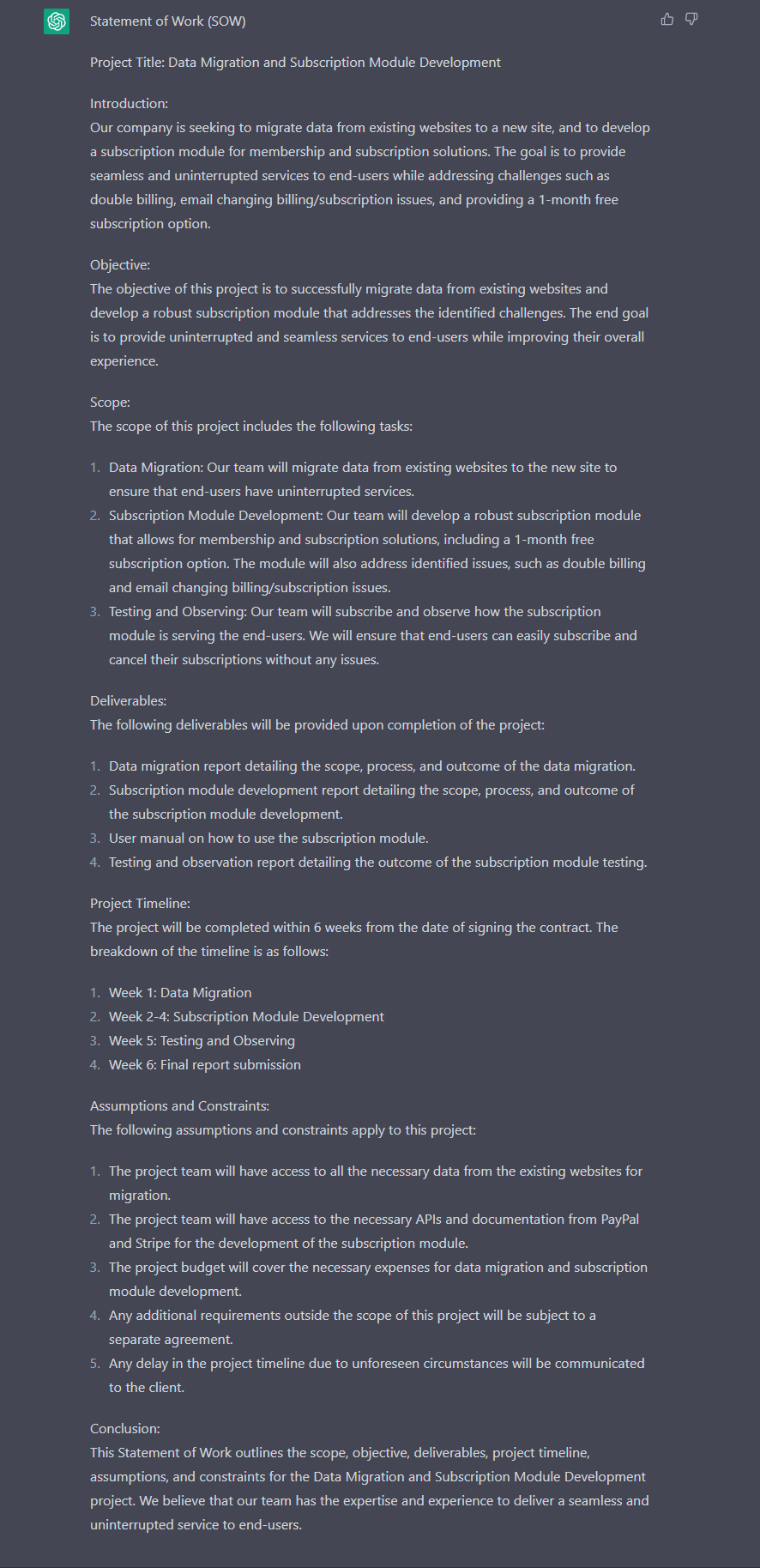 top chatgpt prompts for project managers