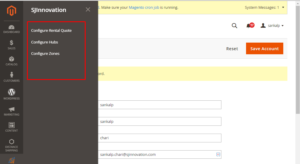 Rental Quotes Module for Magento 2 - Admin Panel