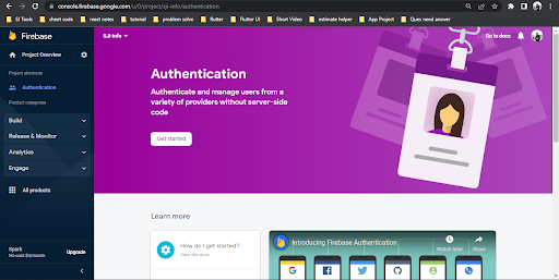 enable the email-password authentication feature