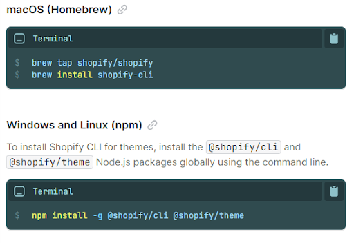 shopify themes development- Shopify CLI