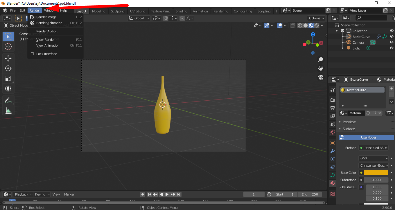 Using Curves to Create Vases in Blender 3D