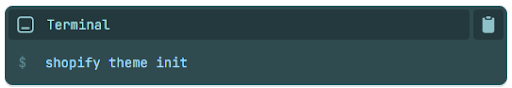 shopify themes development- command