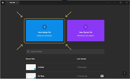 creating a file in figma