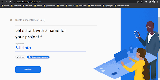 opening firebase console