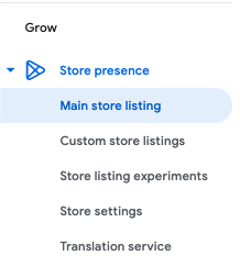 store listing