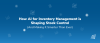 Blue background with text "How AI for Inventory Management is Shaping Stock Control (and Making It Smarter Than Ever)".